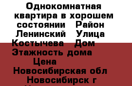 Однокомнатная квартира в хорошем состоянии › Район ­ Ленинский › Улица ­ Костычева › Дом ­ 1 › Этажность дома ­ 10 › Цена ­ 10 000 - Новосибирская обл., Новосибирск г. Недвижимость » Квартиры аренда   